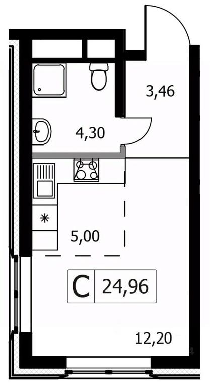 Apartment Sale, 24.96 sq. m. at Gorodskie istorii (Rasskazovka), Anny Akhmatovoy Street, Vnukovskoye Settlement, Moscow, Russia #1 Apartment Sale, 24.96 sq. m. at Gorodskie istorii (Rasskazovka), Anny Akhmatovoy Street, Vnukovskoye Settlement, Moscow, Russia #1