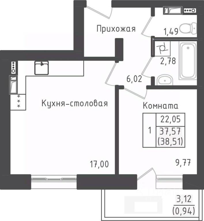 Apartment Sale, 38.51 sq. m. at Zeleny Oazis-Gorod, derevnya Rybaki, Dmitrovskiy Urban District, Moscow Region, Russia #1 Apartment Sale, 38.51 sq. m. at Zeleny Oazis-Gorod, derevnya Rybaki, Dmitrovskiy Urban District, Moscow Region, Russia #1