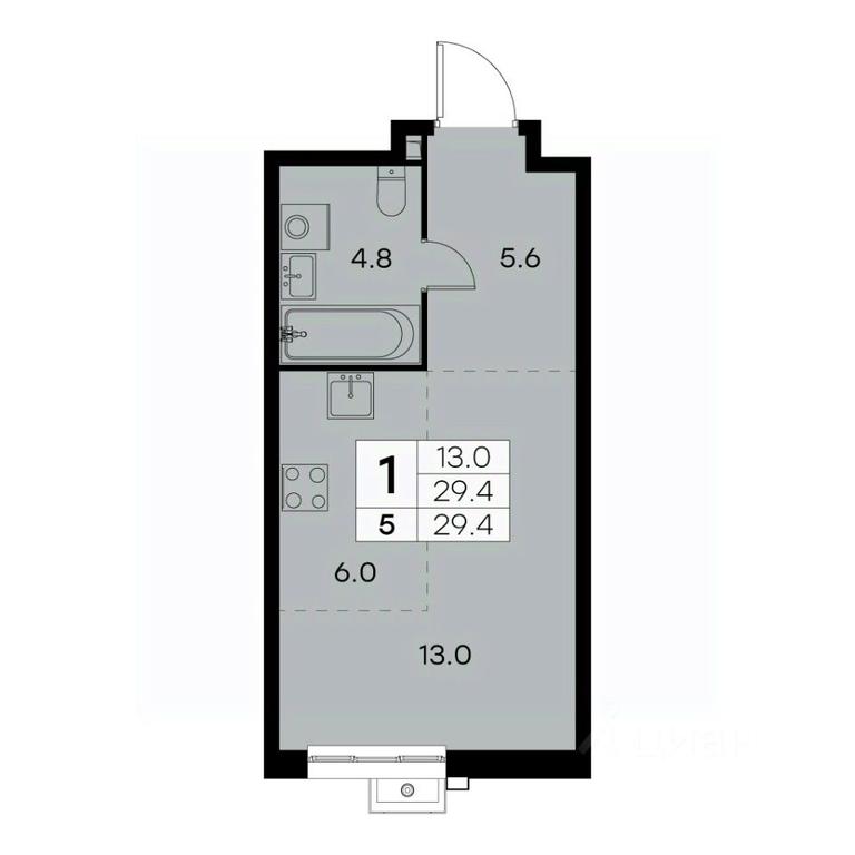 Apartment Sale, 29.4平方米 at Kurkino 15, Kurkinskoye Highway, 15, Moscow, Russia #1 Apartment Sale, 29.4平方米 at Kurkino 15, Kurkinskoye Highway, 15, Moscow, Russia #1