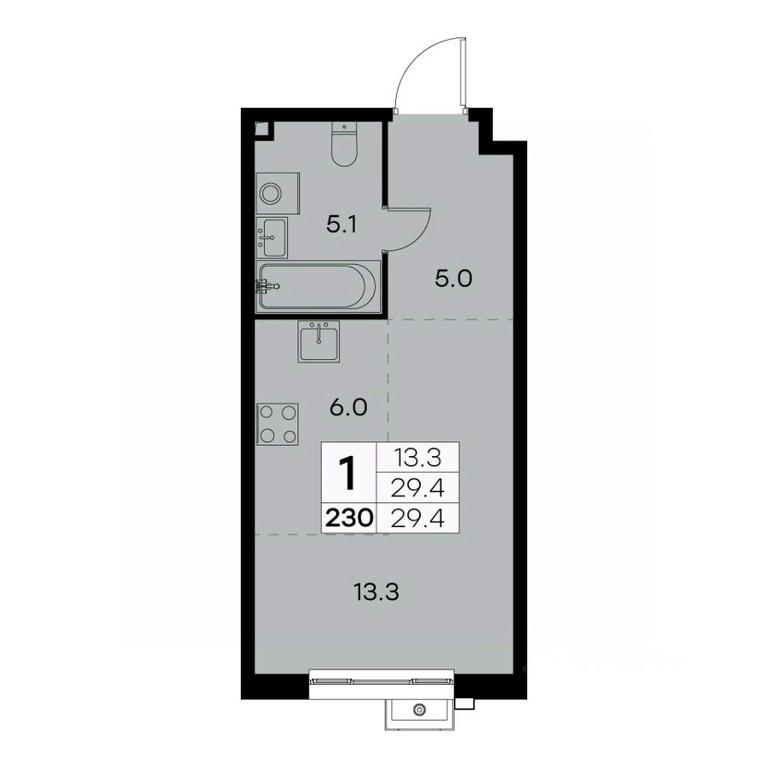 Apartment Sale, 29.4平方米 at Kurkino 15, Kurkinskoye Highway, 15, Moscow, Russia #2 Apartment Sale, 29.4平方米 at Kurkino 15, Kurkinskoye Highway, 15, Moscow, Russia #2