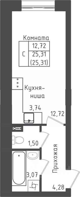 Apartment Sale, 25.31 sq. m. at Zeleny Oazis-Gorod, derevnya Rybaki, Dmitrovskiy Urban District, Moscow Region, Russia #1 Apartment Sale, 25.31 sq. m. at Zeleny Oazis-Gorod, derevnya Rybaki, Dmitrovskiy Urban District, Moscow Region, Russia #1