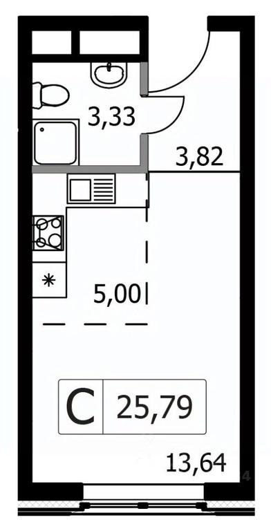 Apartment Sale, 25.79 sq. m. at Gorodskie istorii (Rasskazovka), Anny Akhmatovoy Street, Vnukovskoye Settlement, Moscow, Russia #1 Apartment Sale, 25.79 sq. m. at Gorodskie istorii (Rasskazovka), Anny Akhmatovoy Street, Vnukovskoye Settlement, Moscow, Russia #1