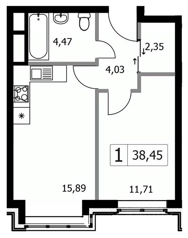 Apartment Sale, 38.45 sq. m. at Gorodskie istorii (Rasskazovka), Anny Akhmatovoy Street, Vnukovskoye Settlement, Moscow, Russia #1 Apartment Sale, 38.45 sq. m. at Gorodskie istorii (Rasskazovka), Anny Akhmatovoy Street, Vnukovskoye Settlement, Moscow, Russia #1