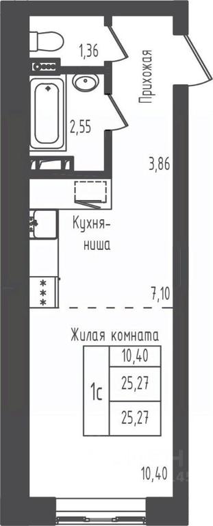Apartment Sale, 25.27平方米 at Zeleny Oazis-Gorod, derevnya Rybaki, Dmitrovskiy Urban District, Moscow Region, Russia #1 Apartment Sale, 25.27平方米 at Zeleny Oazis-Gorod, derevnya Rybaki, Dmitrovskiy Urban District, Moscow Region, Russia #1
