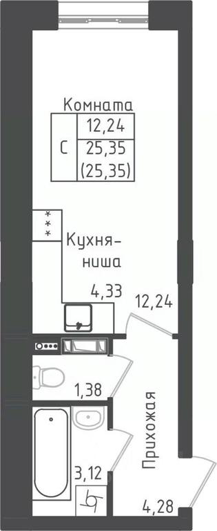 Apartment Sale, 25.35平方米 at Zeleny Oazis-Gorod, derevnya Rybaki, Dmitrovskiy Urban District, Moscow Region, Russia #1 Apartment Sale, 25.35平方米 at Zeleny Oazis-Gorod, derevnya Rybaki, Dmitrovskiy Urban District, Moscow Region, Russia #1