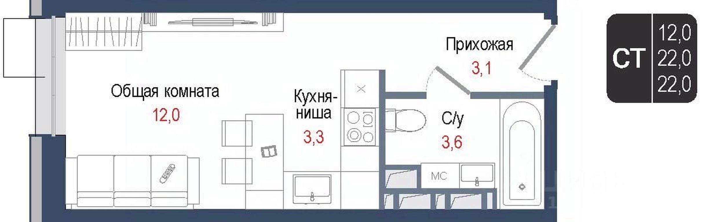 Apartment Sale, 22平方米 at KINOKVARTAL, Solnechnaya Street, Pervomayskiy Microdistrict, Korolyov, Moscow Region, Russia #1 Apartment Sale, 22平方米 at KINOKVARTAL, Solnechnaya Street, Pervomayskiy Microdistrict, Korolyov, Moscow Region, Russia #1