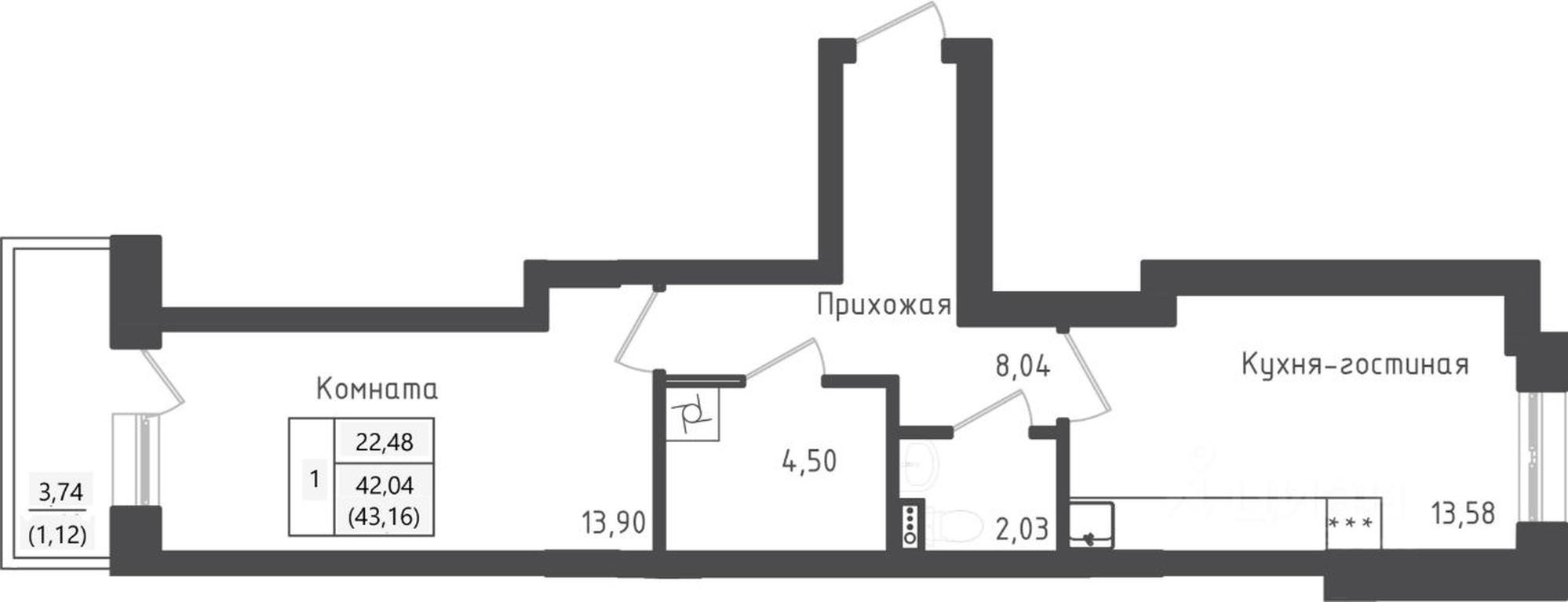 Apartment Sale, 43.16 sq. m. at Zeleny Oazis-Gorod, derevnya Rybaki, Dmitrovskiy Urban District, Moscow Region, Russia #1 Apartment Sale, 43.16 sq. m. at Zeleny Oazis-Gorod, derevnya Rybaki, Dmitrovskiy Urban District, Moscow Region, Russia #1