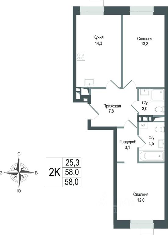 1-BD Apartment Sale, 58平方米 at KINOKVARTAL, Solnechnaya Street, Pervomayskiy Microdistrict, Korolyov, Moscow Region, Russia #1 1-BD Apartment Sale, 58平方米 at KINOKVARTAL, Solnechnaya Street, Pervomayskiy Microdistrict, Korolyov, Moscow Region, Russia #1