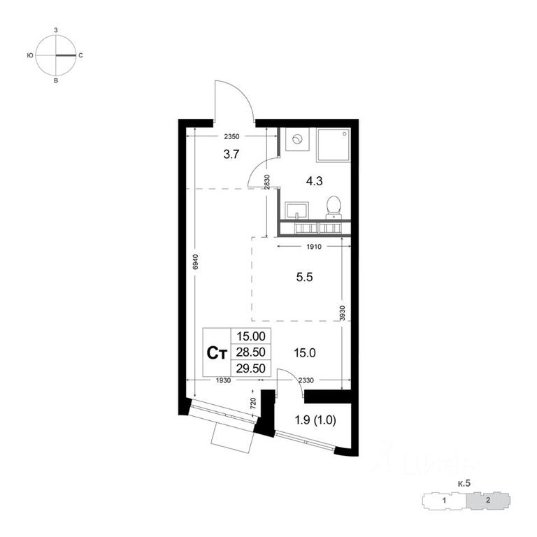 Apartment Sale, 29.5 sq. m. at Legenda Korenyovo, ulitsa Lorkha, dachny posyolok Kraskovo, Lubertsy City District, Moscow Region, Russia #1 Apartment Sale, 29.5 sq. m. at Legenda Korenyovo, ulitsa Lorkha, dachny posyolok Kraskovo, Lubertsy City District, Moscow Region, Russia #1