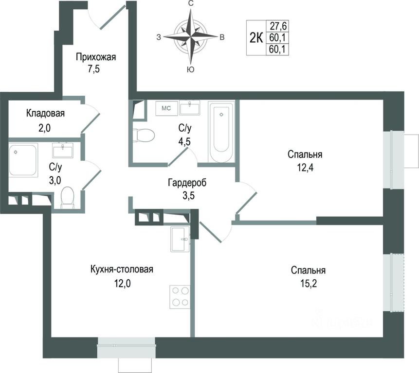 1-BD Apartment Sale, 60.1平方米 at KINOKVARTAL, Solnechnaya Street, Pervomayskiy Microdistrict, Korolyov, Moscow Region, Russia #1 1-BD Apartment Sale, 60.1平方米 at KINOKVARTAL, Solnechnaya Street, Pervomayskiy Microdistrict, Korolyov, Moscow Region, Russia #1