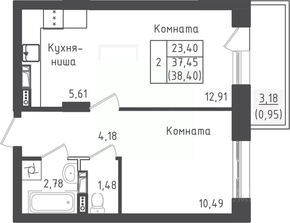 Apartment Sale, 38.4 sq. m. at Zeleny Oazis-Gorod, derevnya Rybaki, Dmitrovskiy Urban District, Moscow Region, Russia #1 Apartment Sale, 38.4 sq. m. at Zeleny Oazis-Gorod, derevnya Rybaki, Dmitrovskiy Urban District, Moscow Region, Russia #1
