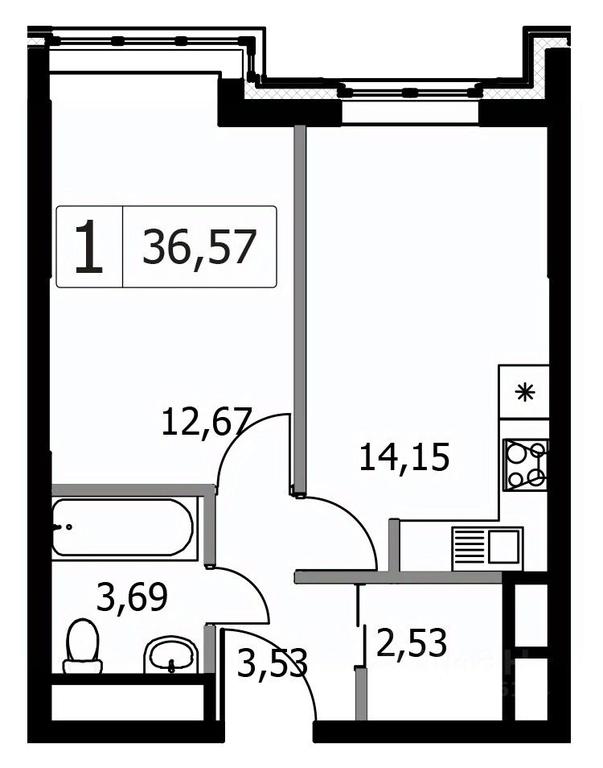 Apartment Sale, 36.57 sq. m. at Gorodskie istorii (Rasskazovka), Anny Akhmatovoy Street, Vnukovskoye Settlement, Moscow, Russia #1 Apartment Sale, 36.57 sq. m. at Gorodskie istorii (Rasskazovka), Anny Akhmatovoy Street, Vnukovskoye Settlement, Moscow, Russia #1