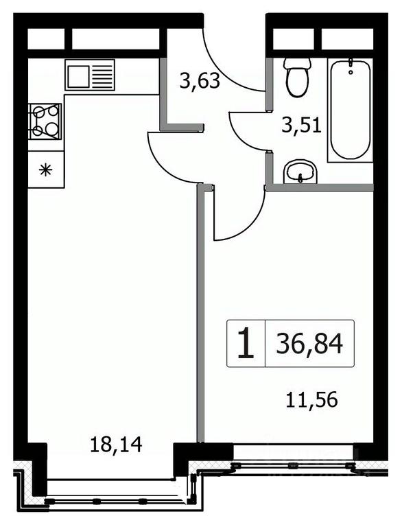 Apartment Sale, 36.84 sq. m. at Gorodskie istorii (Rasskazovka), Anny Akhmatovoy Street, Vnukovskoye Settlement, Moscow, Russia #1 Apartment Sale, 36.84 sq. m. at Gorodskie istorii (Rasskazovka), Anny Akhmatovoy Street, Vnukovskoye Settlement, Moscow, Russia #1