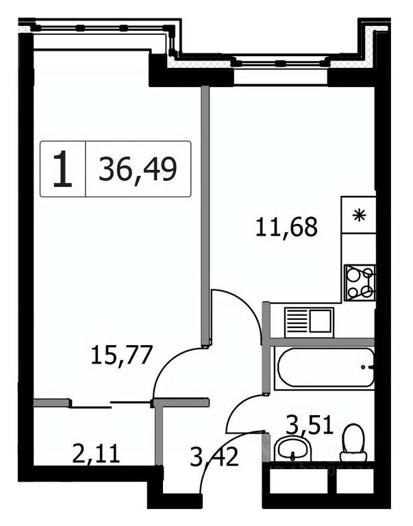 Apartment Sale, 36.49平方米 at Gorodskie istorii (Rasskazovka), Anny Akhmatovoy Street, Vnukovskoye Settlement, Moscow, Russia #1 Apartment Sale, 36.49平方米 at Gorodskie istorii (Rasskazovka), Anny Akhmatovoy Street, Vnukovskoye Settlement, Moscow, Russia #1
