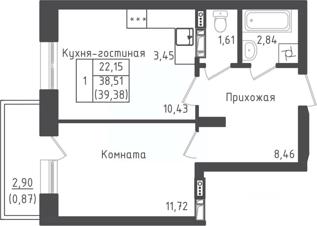 Apartment Sale, 39.38平方米 at Zeleny Oazis-Gorod, derevnya Rybaki, Dmitrovskiy Urban District, Moscow Region, Russia #1 Apartment Sale, 39.38平方米 at Zeleny Oazis-Gorod, derevnya Rybaki, Dmitrovskiy Urban District, Moscow Region, Russia #1