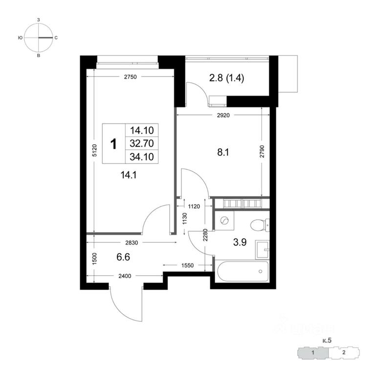 Apartment Sale, 34.1 sq. m. at Legenda Korenyovo, ulitsa Lorkha, dachny posyolok Kraskovo, Lubertsy City District, Moscow Region, Russia #1 Apartment Sale, 34.1 sq. m. at Legenda Korenyovo, ulitsa Lorkha, dachny posyolok Kraskovo, Lubertsy City District, Moscow Region, Russia #1