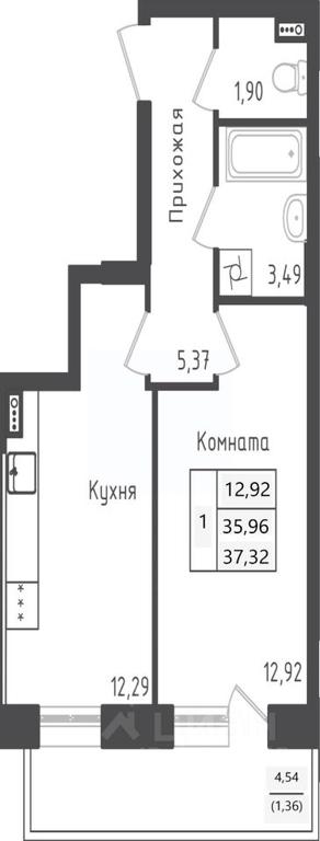 Apartment Sale, 37.32平方米 at Zeleny Oazis-Gorod, derevnya Rybaki, Dmitrovskiy Urban District, Moscow Region, Russia #1 Apartment Sale, 37.32平方米 at Zeleny Oazis-Gorod, derevnya Rybaki, Dmitrovskiy Urban District, Moscow Region, Russia #1