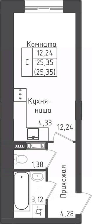 Apartment Sale, 25.35平方米 at Zeleny Oazis-Gorod, derevnya Rybaki, Dmitrovskiy Urban District, Moscow Region, Russia #1 Apartment Sale, 25.35平方米 at Zeleny Oazis-Gorod, derevnya Rybaki, Dmitrovskiy Urban District, Moscow Region, Russia #1