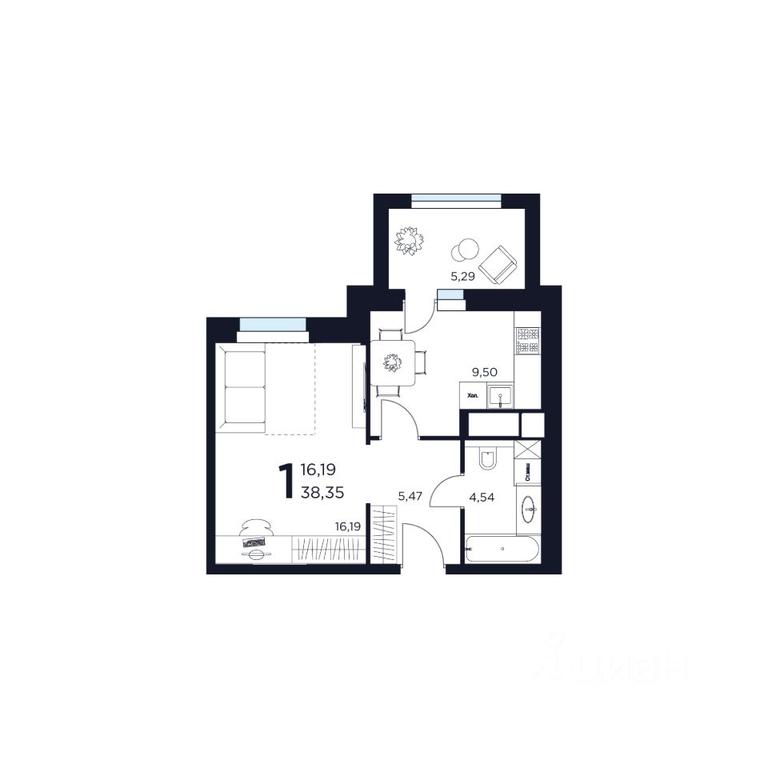 Apartment Sale, 38.35平方米 at VOSTOK II, Germana Titova Street, 2, Khimki, Moscow Region, Russia #1 Apartment Sale, 38.35平方米 at VOSTOK II, Germana Titova Street, 2, Khimki, Moscow Region, Russia #1