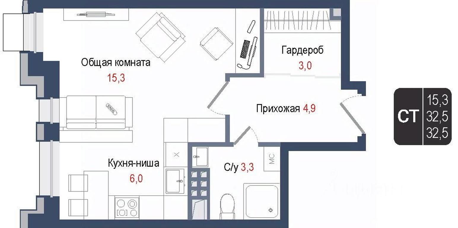Apartment Sale, 32.5平方米 at KINOKVARTAL, Solnechnaya Street, Pervomayskiy Microdistrict, Korolyov, Moscow Region, Russia #1 Apartment Sale, 32.5平方米 at KINOKVARTAL, Solnechnaya Street, Pervomayskiy Microdistrict, Korolyov, Moscow Region, Russia #1
