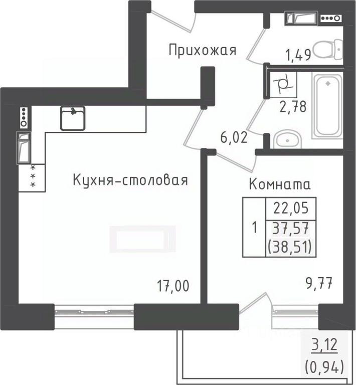 Apartment Sale, 38.51平方米 at Zeleny Oazis-Gorod, derevnya Rybaki, Dmitrovskiy Urban District, Moscow Region, Russia #1 Apartment Sale, 38.51平方米 at Zeleny Oazis-Gorod, derevnya Rybaki, Dmitrovskiy Urban District, Moscow Region, Russia #1