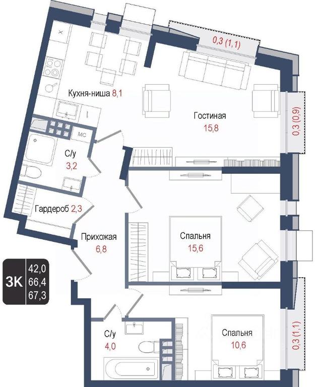 2-BD Apartment Sale, 66.4平方米 at KINOKVARTAL, Solnechnaya Street, Pervomayskiy Microdistrict, Korolyov, Moscow Region, Russia #1 2-BD Apartment Sale, 66.4平方米 at KINOKVARTAL, Solnechnaya Street, Pervomayskiy Microdistrict, Korolyov, Moscow Region, Russia #1