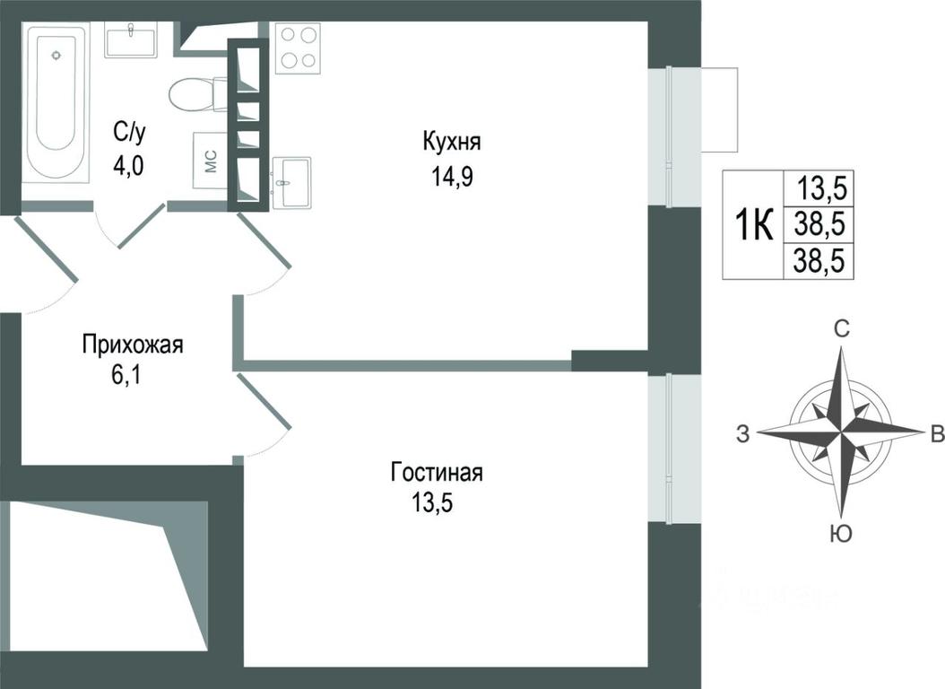 Apartment Sale, 38.5平方米 at KINOKVARTAL, Solnechnaya Street, Pervomayskiy Microdistrict, Korolyov, Moscow Region, Russia #1 Apartment Sale, 38.5平方米 at KINOKVARTAL, Solnechnaya Street, Pervomayskiy Microdistrict, Korolyov, Moscow Region, Russia #1