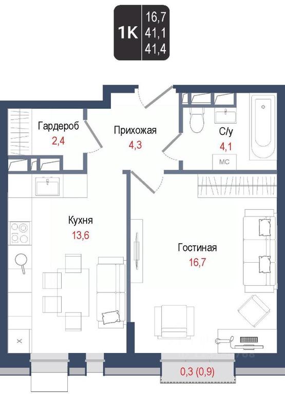 Apartment Sale, 41.1平方米 at KINOKVARTAL, Solnechnaya Street, Pervomayskiy Microdistrict, Korolyov, Moscow Region, Russia #1 Apartment Sale, 41.1平方米 at KINOKVARTAL, Solnechnaya Street, Pervomayskiy Microdistrict, Korolyov, Moscow Region, Russia #1