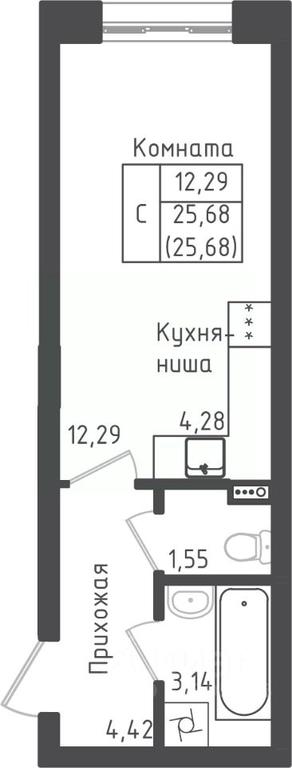 Apartment Sale, 25.68 sq. m. at Zeleny Oazis-Gorod, derevnya Rybaki, Dmitrovskiy Urban District, Moscow Region, Russia #1 Apartment Sale, 25.68 sq. m. at Zeleny Oazis-Gorod, derevnya Rybaki, Dmitrovskiy Urban District, Moscow Region, Russia #1