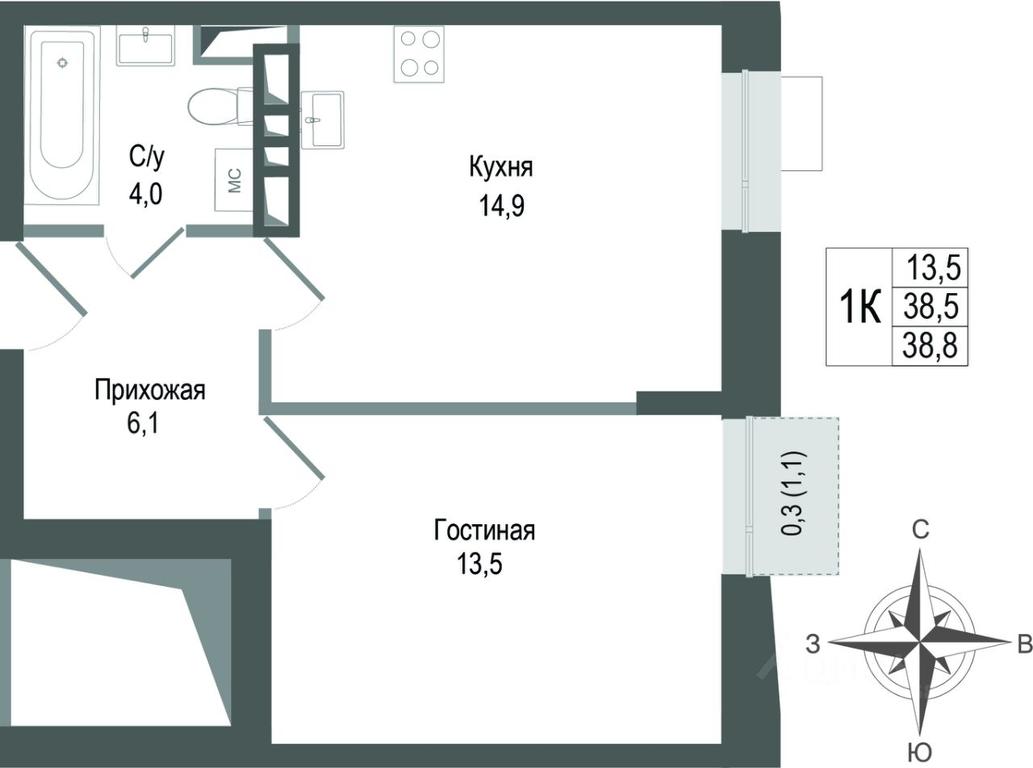 Apartment Sale, 38.5平方米 at KINOKVARTAL, Solnechnaya Street, Pervomayskiy Microdistrict, Korolyov, Moscow Region, Russia #1 Apartment Sale, 38.5平方米 at KINOKVARTAL, Solnechnaya Street, Pervomayskiy Microdistrict, Korolyov, Moscow Region, Russia #1