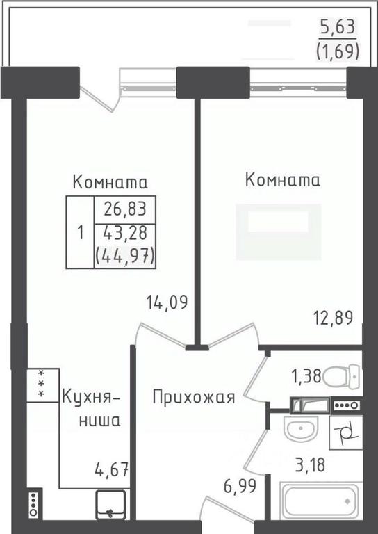 Apartment Sale, 44.97 sq. m. at Zeleny Oazis-Gorod, derevnya Rybaki, Dmitrovskiy Urban District, Moscow Region, Russia #1 Apartment Sale, 44.97 sq. m. at Zeleny Oazis-Gorod, derevnya Rybaki, Dmitrovskiy Urban District, Moscow Region, Russia #1