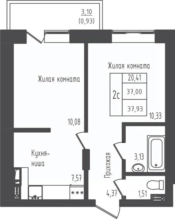 Apartment Sale, 37.93平方米 at Zeleny Oazis-Gorod, derevnya Rybaki, Dmitrovskiy Urban District, Moscow Region, Russia #1 Apartment Sale, 37.93平方米 at Zeleny Oazis-Gorod, derevnya Rybaki, Dmitrovskiy Urban District, Moscow Region, Russia #1