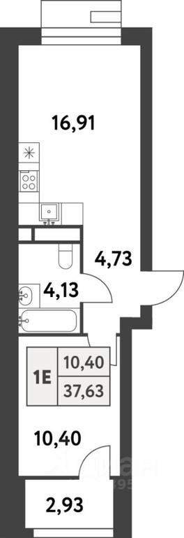 Apartment Sale, 37.6 sq. m. at Smart Garden (Smart Garden), 5-ya ulitsa Lesnyye Polyany, posyolok Gazoprovod, Kommunarka District, Novomoskovskiy Administrative Okrug, Moscow, Russia #1