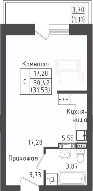 Apartment Sale, 31.53 sq. m. at Zeleny Oazis-Gorod, derevnya Rybaki, Dmitrovskiy Urban District, Moscow Region, Russia #1 Apartment Sale, 31.53 sq. m. at Zeleny Oazis-Gorod, derevnya Rybaki, Dmitrovskiy Urban District, Moscow Region, Russia #1