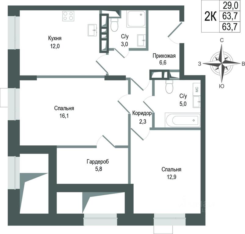 1-BD Apartment Sale, 63.7平方米 at KINOKVARTAL, Solnechnaya Street, Pervomayskiy Microdistrict, Korolyov, Moscow Region, Russia #1 1-BD Apartment Sale, 63.7平方米 at KINOKVARTAL, Solnechnaya Street, Pervomayskiy Microdistrict, Korolyov, Moscow Region, Russia #1