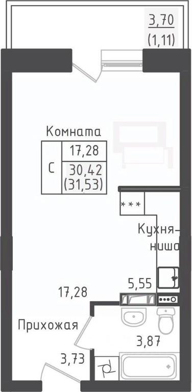 Apartment Sale, 31.53 sq. m. at Zeleny Oazis-Gorod, derevnya Rybaki, Dmitrovskiy Urban District, Moscow Region, Russia #1 Apartment Sale, 31.53 sq. m. at Zeleny Oazis-Gorod, derevnya Rybaki, Dmitrovskiy Urban District, Moscow Region, Russia #1