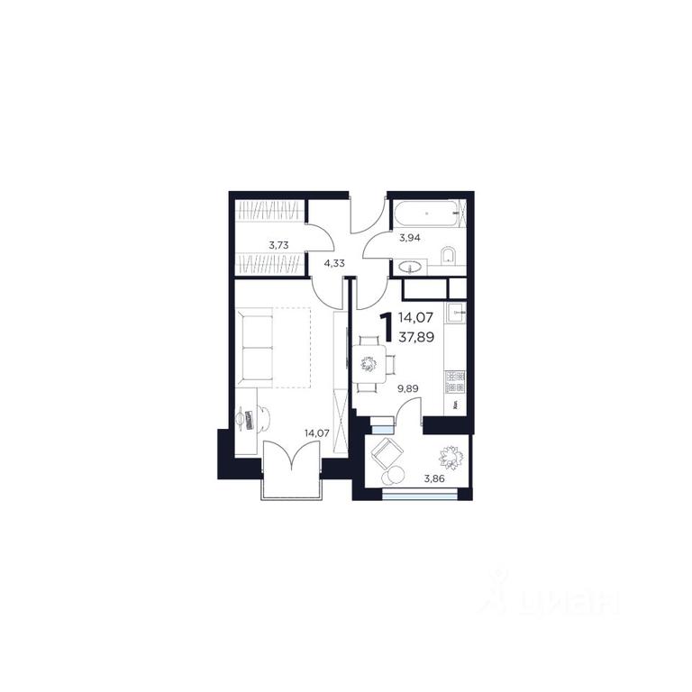 Apartment Sale, 37.89平方米 at VOSTOK II, Germana Titova Street, 2, Khimki, Moscow Region, Russia #1 Apartment Sale, 37.89平方米 at VOSTOK II, Germana Titova Street, 2, Khimki, Moscow Region, Russia #1