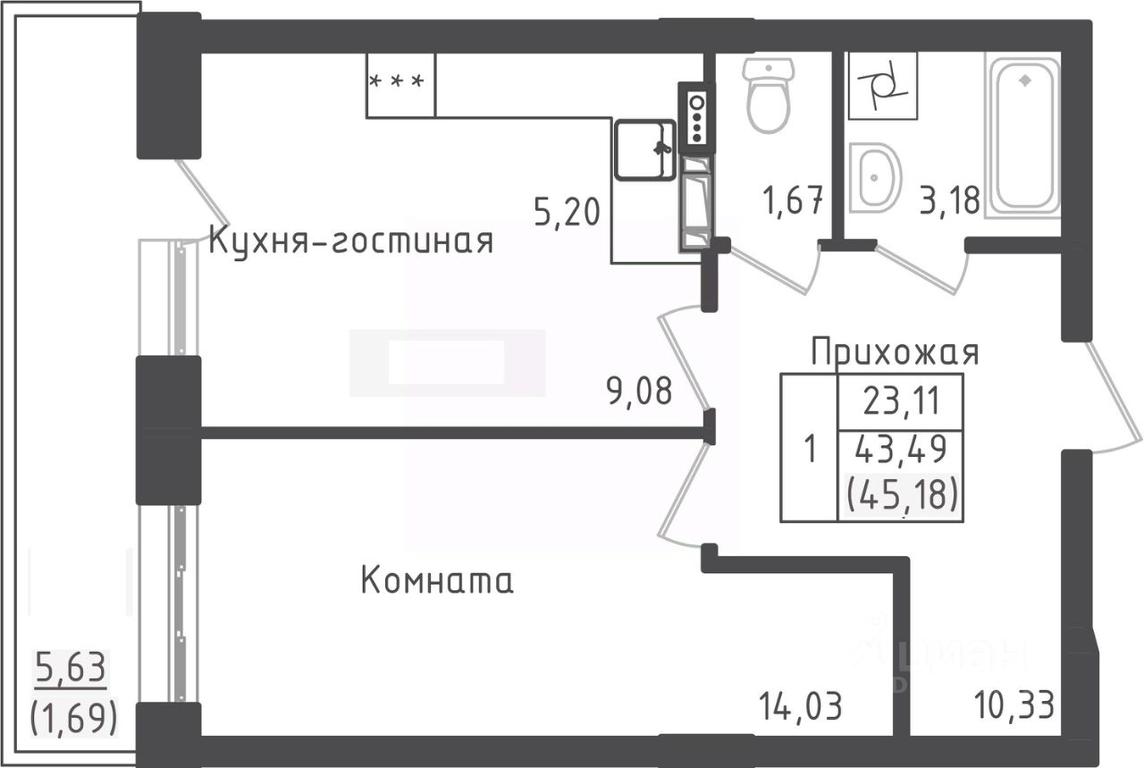 Apartment Sale, 45.18平方米 at Zeleny Oazis-Gorod, derevnya Rybaki, Dmitrovskiy Urban District, Moscow Region, Russia #1 Apartment Sale, 45.18平方米 at Zeleny Oazis-Gorod, derevnya Rybaki, Dmitrovskiy Urban District, Moscow Region, Russia #1