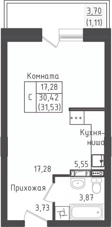 Apartment Sale, 31.53 sq. m. at Zeleny Oazis-Gorod, derevnya Rybaki, Dmitrovskiy Urban District, Moscow Region, Russia #1