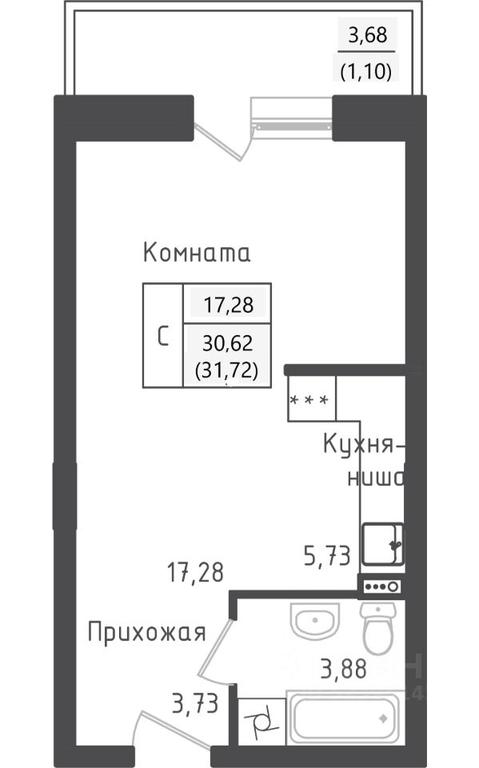Apartment Sale, 31.72 sq. m. at Zeleny Oazis-Gorod, derevnya Rybaki, Dmitrovskiy Urban District, Moscow Region, Russia #1 Apartment Sale, 31.72 sq. m. at Zeleny Oazis-Gorod, derevnya Rybaki, Dmitrovskiy Urban District, Moscow Region, Russia #1