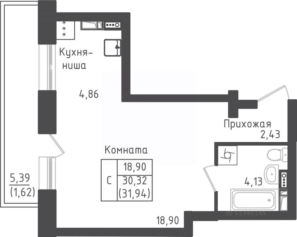 Apartment Sale, 31.94 sq. m. at Zeleny Oazis-Gorod, derevnya Rybaki, Dmitrovskiy Urban District, Moscow Region, Russia #1 Apartment Sale, 31.94 sq. m. at Zeleny Oazis-Gorod, derevnya Rybaki, Dmitrovskiy Urban District, Moscow Region, Russia #1