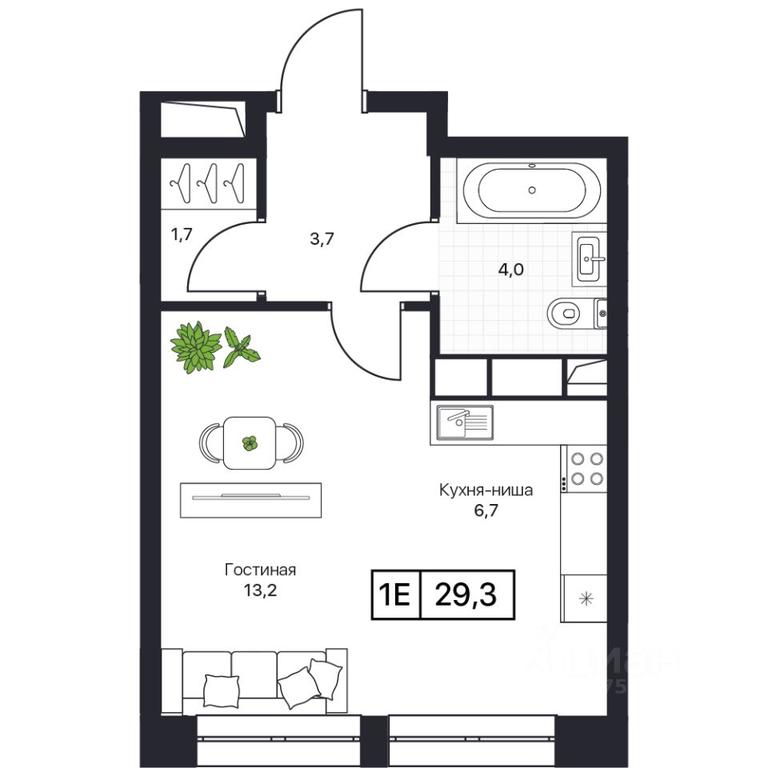 Apartment Sale, 29.3 sq. m. at Pushkino Grad, Polevaya ulitsa, selo Bratovshchina, Pshkinskiy Urban District, Moscow Region, Russia #1 Apartment Sale, 29.3 sq. m. at Pushkino Grad, Polevaya ulitsa, selo Bratovshchina, Pshkinskiy Urban District, Moscow Region, Russia #1