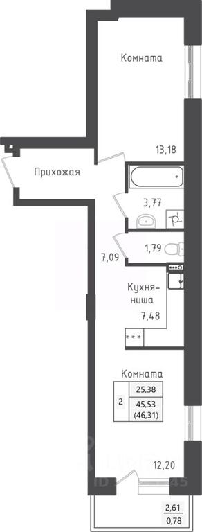 Apartment Sale, 46.31 sq. m. at Zeleny Oazis-Gorod, derevnya Rybaki, Dmitrovskiy Urban District, Moscow Region, Russia #1 Apartment Sale, 46.31 sq. m. at Zeleny Oazis-Gorod, derevnya Rybaki, Dmitrovskiy Urban District, Moscow Region, Russia #1