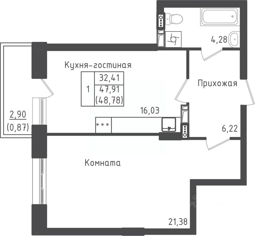 Apartment Sale, 48.78平方米 at Zeleny Oazis-Gorod, derevnya Rybaki, Dmitrovskiy Urban District, Moscow Region, Russia #1 Apartment Sale, 48.78平方米 at Zeleny Oazis-Gorod, derevnya Rybaki, Dmitrovskiy Urban District, Moscow Region, Russia #1