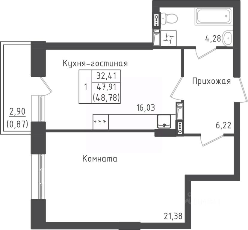 Apartment Sale, 48.78平方米 at Zeleny Oazis-Gorod, derevnya Rybaki, Dmitrovskiy Urban District, Moscow Region, Russia #1 Apartment Sale, 48.78平方米 at Zeleny Oazis-Gorod, derevnya Rybaki, Dmitrovskiy Urban District, Moscow Region, Russia #1