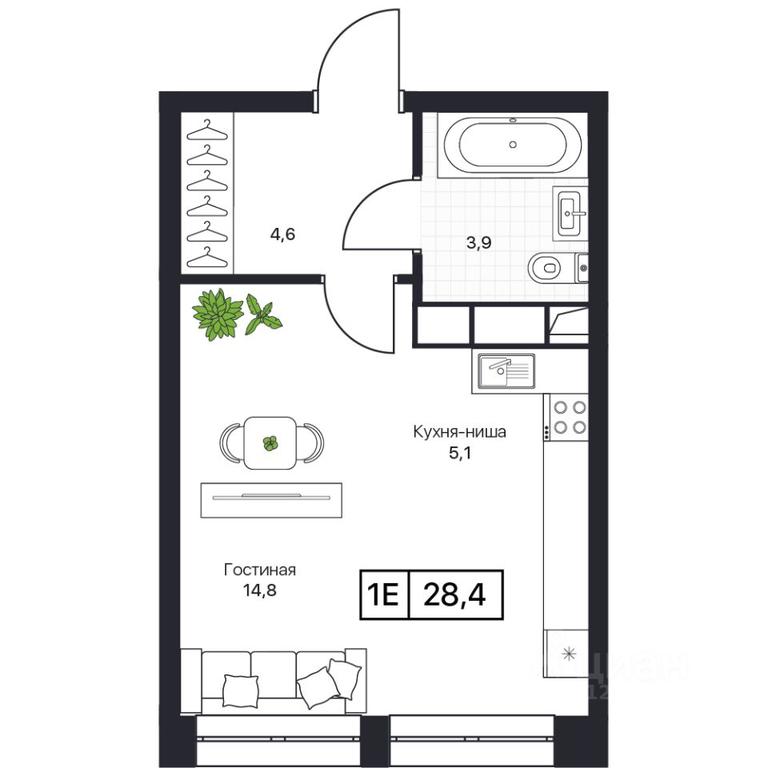 Apartment Sale, 28.4 sq. m. at Pushkino Grad, Polevaya ulitsa, selo Bratovshchina, Pshkinskiy Urban District, Moscow Region, Russia #1 Apartment Sale, 28.4 sq. m. at Pushkino Grad, Polevaya ulitsa, selo Bratovshchina, Pshkinskiy Urban District, Moscow Region, Russia #1