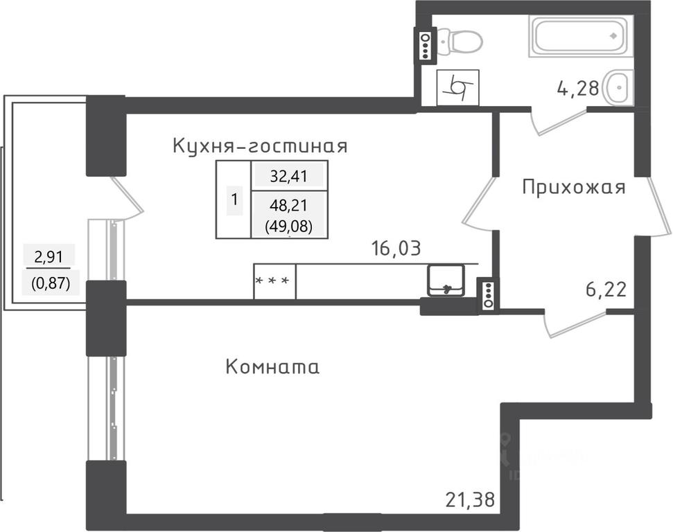 Apartment Sale, 49.08平方米 at Zeleny Oazis-Gorod, derevnya Rybaki, Dmitrovskiy Urban District, Moscow Region, Russia #1 Apartment Sale, 49.08平方米 at Zeleny Oazis-Gorod, derevnya Rybaki, Dmitrovskiy Urban District, Moscow Region, Russia #1