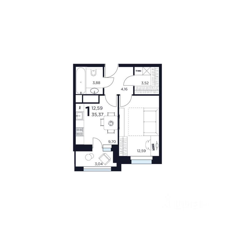 Apartment Sale, 35.37 sq. m. at VOSTOK II, Germana Titova Street, 2, Khimki, Moscow Region, Russia #1 Apartment Sale, 35.37 sq. m. at VOSTOK II, Germana Titova Street, 2, Khimki, Moscow Region, Russia #1