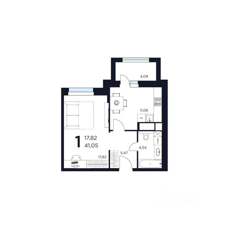 Apartment Sale, 41.05平方米 at VOSTOK II, Germana Titova Street, 2, Khimki, Moscow Region, Russia #1 Apartment Sale, 41.05平方米 at VOSTOK II, Germana Titova Street, 2, Khimki, Moscow Region, Russia #1