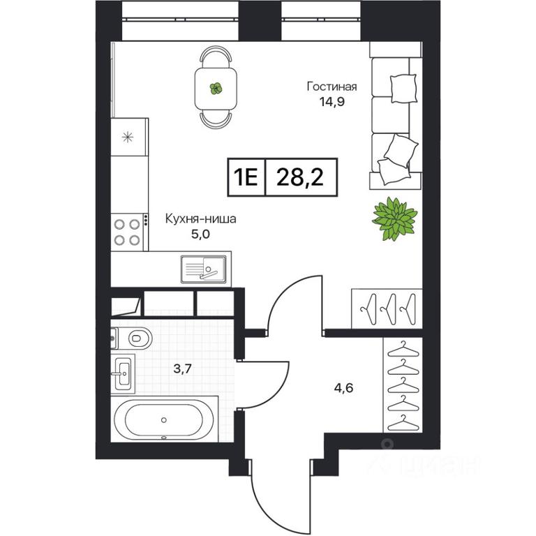 Apartment Sale, 28.2 sq. m. at Pushkino Grad, Polevaya ulitsa, selo Bratovshchina, Pshkinskiy Urban District, Moscow Region, Russia #1 Apartment Sale, 28.2 sq. m. at Pushkino Grad, Polevaya ulitsa, selo Bratovshchina, Pshkinskiy Urban District, Moscow Region, Russia #1
